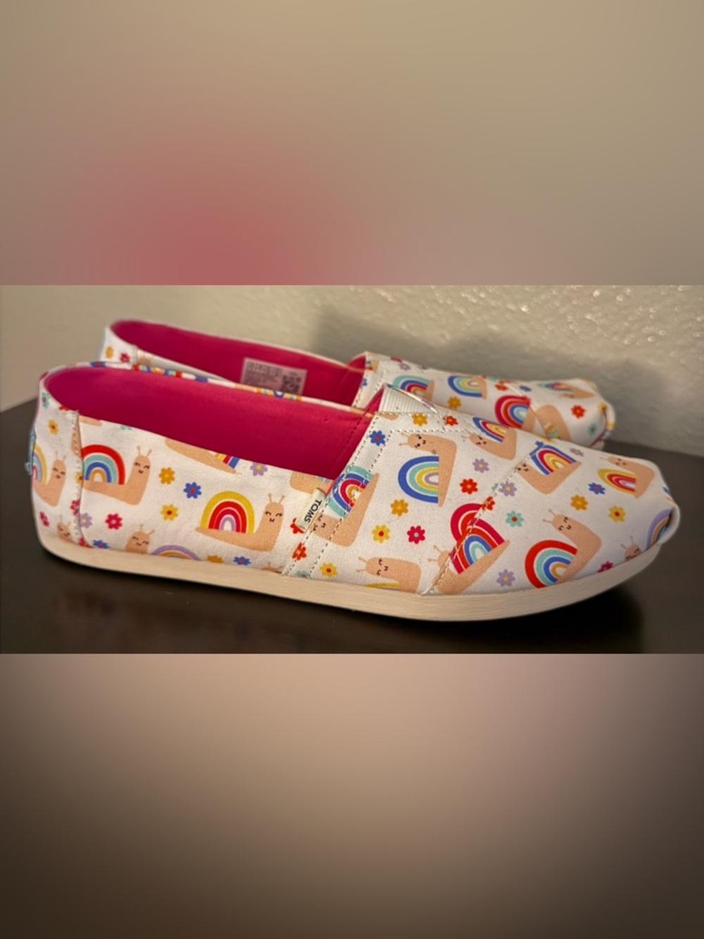 TOMS Alpargata Rainbow Snails Print Slip-On Shoes | Ortholite Comfort Women’s 9 - Picture 4 of 8